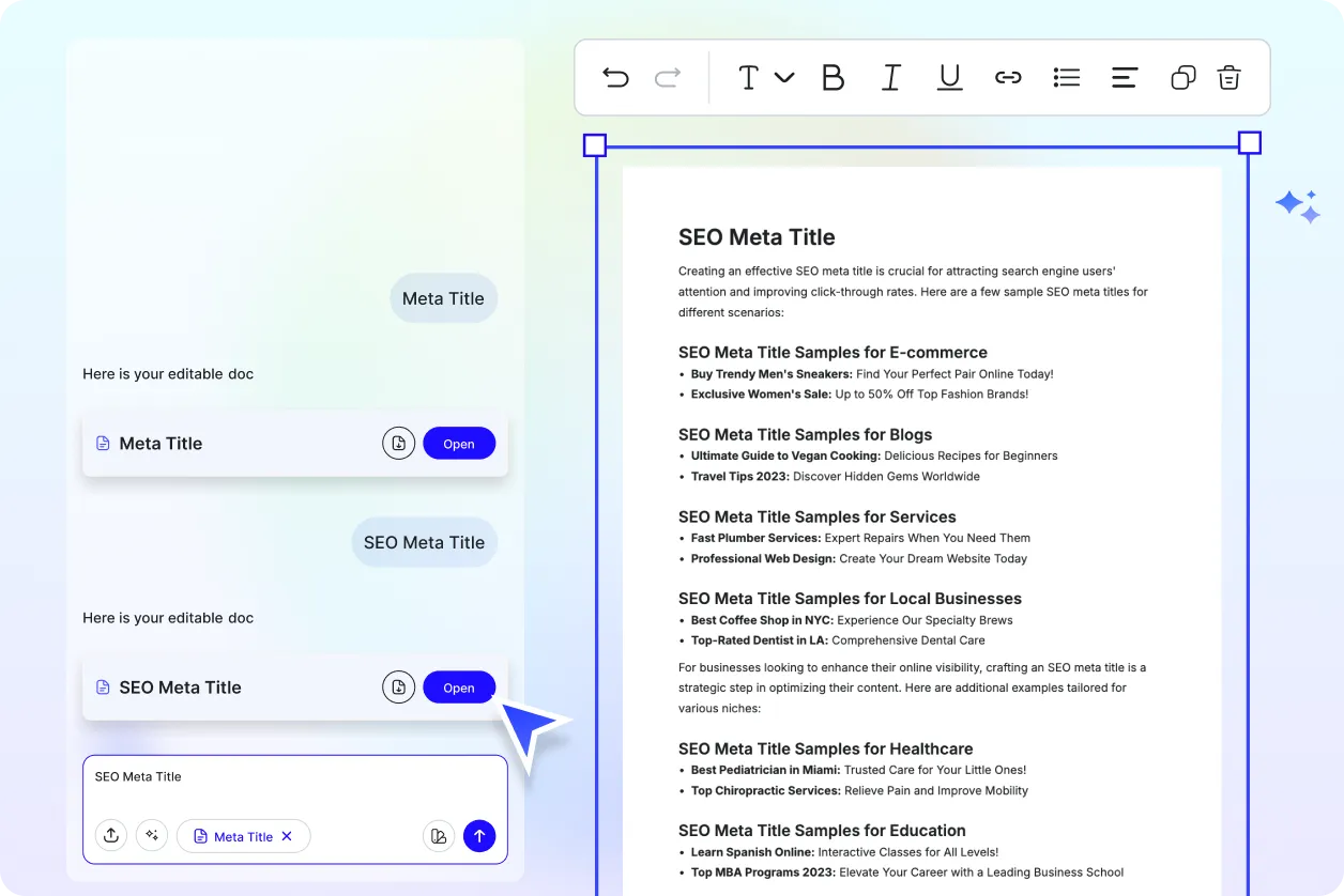 Free AI Meta Title Generator, Online Title Optimization Tool